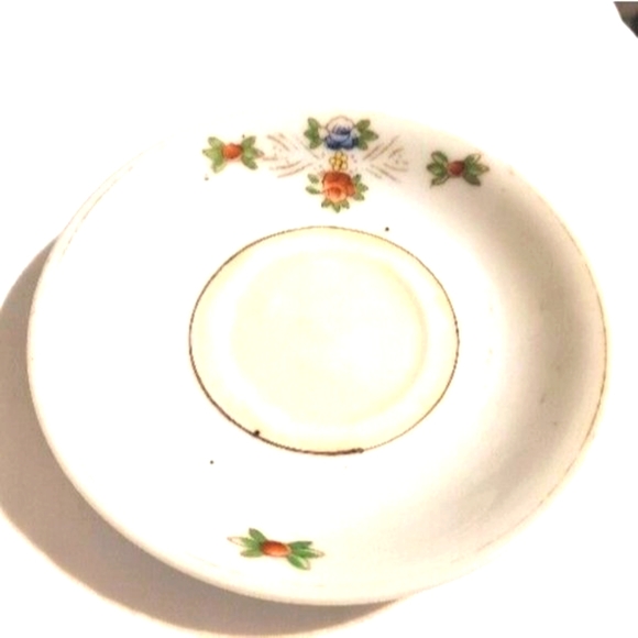 Occupied Japan Floral Porcelain Tea Saucer 4.5" Replacement R Teabag Holder. - Picture 1 of 5